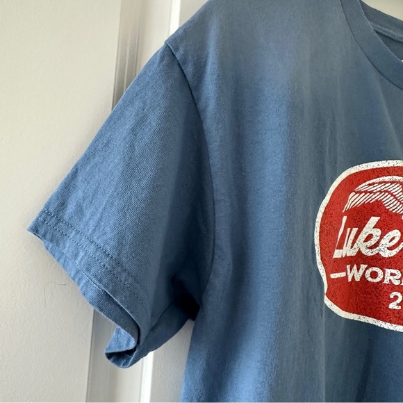 Luke Combs Wings World Tour 2023 Blue T-Shirt Unisex/Men's Size Medium Band Tee - Picture 5 of 16